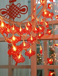 3m/6m led merkkijono uudenvuoden koristelu häät syntymäpäiväjuhlat tarvikkeet kiinalainen solmu lyhty kevätjuhla joululamppu