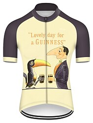 Herr Cykeltröja Fågel Mönstrad Nyhet Kortärmad Cykel Tröja Överdelar med 3 bakfickor Bergscykling Vägcykling Cykel Snabb tork UV-Resistent Reflexremsa sporter Gul Rosa Grön Kläder