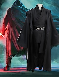 Obi-Wan Kenobi Cavaliere Jedi Costume cosplay Completi Costume Per uomo Da ragazzo Cosplay di film Cosplay Set di accessori Nero Marrone Carnevale Mascherata Superiore Pantaloni Mantello