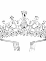 kristály tiara korona nőknek bálkirálynő korona quinceanera kiállítás koronák hercegnő korona strassz kristály menyasszonyi koronák női tiara ezüst arany színű