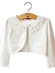 Girls' 3D Solid Colored Jacket & Coat Long Sleeve Summer Spring Fall Basic Kids Daily Regular Fit