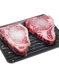 Schnellauftauschale zum natürlichen Auftauen von gefrorenem Fleisch Schnellauftauplatte & Brett für gefrorenes Fleisch & Lebensmittel Auftaumatte Fleisch schnell auftauen