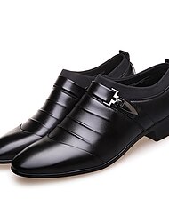 Miesten Oxford-kengät Muodolliset kengät Muoti saappaat Munkkikengät Tuxedos Kengät Kävely Liiketoiminta Häät Toimisto & ura Juhlat PU Musta Valkoinen Ruskea Kevät Syksy