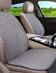リネンフラックス製車のシートカバー – フロントシートクッションパッド、車SUV用の通気性自動インテリアアクセサリー