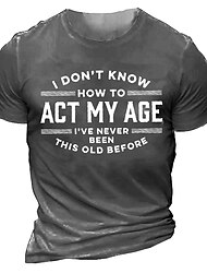 Bărbați Scrisă Imprimeu Grafic Tricou Tricouri grafice Tricouri amuzante Tricouri cu slogan cămăși retro Manșon scurt Tricou Tipărire 3D Stil Nautic Cămașă Epocă Sport Modă În aer liber Stradă Zilnic