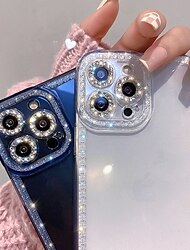 telefon Maska Pentru iPhone 14 13 12 11 Pro Max Plus X XR XS Crystal Clear Bling Glitter Strălucitor Anti Șoc Ștras Silicon