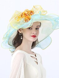 Hüte Organza Hochzeit Kentucky Derby Melbourne-Cup Süßer Stil Brautkleidung Mit Applikationen Kopfschmuck Kopfbedeckung