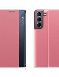 Puhelinteline Samsung Galaxy S24 S23 S22 S21 Ultra Plus A72 S25 Ultra koko vartalo automaattinen unenaika/valmiusaika magneettinen flip-jalusta kiinteä värinen TPU PU-nahka