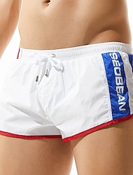 SEOBEAN® Men's Swim Shorts Swim Trunks Patchwork Drawstring Mesh Lining with Pockets Quick Dry Comfortable Board Shorts Bathing Suit Surfing Beach Water Sports Summer