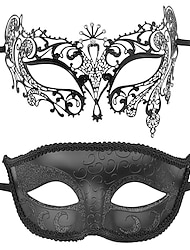 paar venetiaanse maskers set maskerade bal masker carnaval mardi gras prom masker maskerade partij maskers