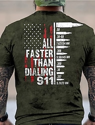 Veteranentag Herren Patriot Patriotischer Veteran Unisex Buchstaben Grafische Drucke Nationalflagge T-Shirt Abgewetzt T-Shirt Kurzarm T-Shirt 3D Druck Rundhals Shirt Sport Designer Freizeit Outdoor