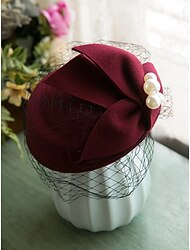 Elegant Retro Vintage Fascinator Hat Fascinator Kate Middleton Fancy Dress Women's Masquerade Party / Evening Bachelorette Party Adults Hat