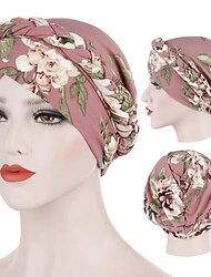 bavlněný potisk muslimský turbanový šátek pro ženy islámské vnitřní hidžábové čepice arabské zavinovací šátky na hlavu femme musulman turbante mujer