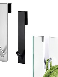Badezimmer Duschtürhaken über Glastür Duschhandtuchhalter Edelstahl Bohrfreier Handtuchhalter Aufhänger