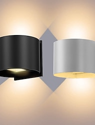 Außen-/Innen-LED-Wandleuchte 12W Doppellichtquelle wasserdicht einstellbarer Lichtwinkel warmweißes/weißes Licht zweifarbige Wandleuchte AC85-265V