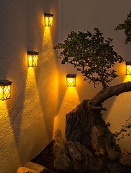 2buc aplică solară de perete exterior impermeabilă lumină grădină curte decor peisaj gard colț verandă 2 moduri de iluminare