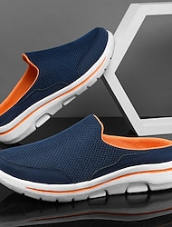 pánské lehké nazouvací mokasíny ze síťoviny – prodyšné pohodlné ležérní mulky pro letní procházky venku