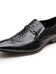 Férfi Félcipők Formális cipők Krokodil minta Üzlet Klasszikus Napi Hivatal és karrier Mikroszálas Meleg Papucs Vörösbor Fekete Tavasz Ősz