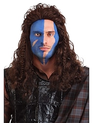 braveheart william wallace peruukki synteettinen cosplay peruukki halloween peruukit