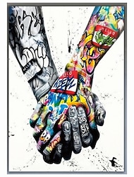עבודת יד מצוירת בעבודת יד ציור שמן קיר מודרני אמנות רחוב קישוט בית קישוט קנבס מגולגל ללא מסגרת לא מתוח