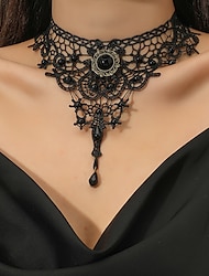 Ketting Kanten choker Ketting Sexy Punk & Gothic Legering Voor Schijf Cosplay Carnaval Dames Kostuum juwelen Mode-sieraden