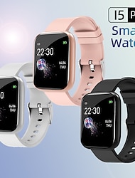 iMosi I5 Pro Slimme horloge 1.3 inch(es) Smart horloge Bluetooth Stappenteller Slaaptracker Sedentaire herinnering Compatibel met: Android iOS Dames Heren Lange stand-by IP 67 34 mm horlogekast