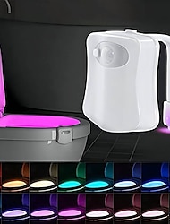 Toilet Night Light PIR Motion Sensor Toilet Lights LED Washroom Night Lamp 16/8 Colors Toilet Bowl Lighting For Bathroom Washroom