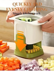 Multi-Function Vegetable Cutter Household Hand-Pressed French Fries Vegetable Cutter Potato Dicing Artifact Kitchen Vegetable Cutting Artifact