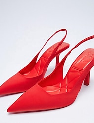 saltos femininos bombas senhoras saltos com tira no tornozelo escritório diário gradiente colorido salto alto bico fino elegante sexy casual caminhada mocassim sintético sapatos vermelhos pretos com fundo vermelho