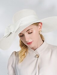 elegantes chapéus de poliéster de casamento com faixas/fitas/cetim bowknot 1pc casamento/festa/cabeça noturna