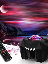 Проектор Aurora Galaxy Light Star Projection с музыкальным динамиком Проектор ночного света с луной Проектор северного сияния для спальни/игровой комнаты/домашнего кинотеатра/потолка