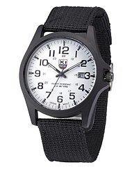 Férfiaknak szánt kvarcóra ajándék analóg kvarc vászon szíjas órák férfiak számára alkalmi automata dátumkijelzéses kvarcóra katona zöld óra egyszerű analóg sport férfi karóra