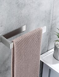 držák ručníků sus304 samolepicí nástěnná tyč na ručníky, nerezový věšák na ručníky do koupelny (černá/chrom/broušený nikl)