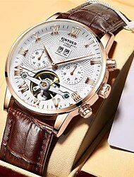 kinyued orologio meccanico da uomo orologio da polso di lusso orologio analogico scheletro cavo orologio meccanico automatico per uomo orologio maschile impermeabile