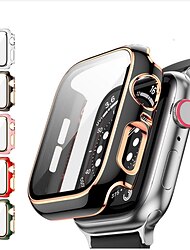 Caja de reloj con protector de pantalla Compatible con Apple Watch Series 8 7 41mm 45mm / Series 6 5 4 SE 40mm 44mm / Series 3 2 1 38mm 42mm Resistente a arañazos A prueba de polvo Todo alrededor de