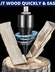 puunhalkaisukone poranterä puunhalkaisukone silppua puunhalkaisutyökalu kartiopuunhalkaisukoneet rikoskone katkaisija polttopuun silppuri 45mm (1,73in)