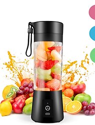 portabel mixerpersonlig mixer med usb uppladdningsbar mini juice mixer personlig storlek mixer för smoothies och shakes mini juicer kopp resa 380 ml fruktjuicemjölk