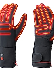 mănuși pentru încălzire electrică iarnă mănuși calde încălzite căptușeală mănușă încălzită design ecran tactil curele reglabile conector baterie pentru bărbați femei schi ciclism în aer liber
