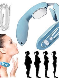 2023 dispositivo de massagem linfática de pontos de acupuntura no pescoço, massagem elétrica no pescoço para alívio da dor, massagem inteligente no pescoço com calor, máquina de drenagem linfática