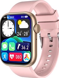 iMosi QX7 Älykello 1.85 inch Älykello Bluetooth Askelmittari Puhelumuistutus Sleep Tracker Yhteensopiva Android iOS Sukupuolineutraali Pitkä valmiustila Handsfree puhelut Vedenkestävä IP 67 38mm