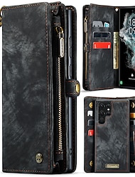 Leather Wallet Card Magnetic Flip Case For Samsung Galaxy  S23 S22 S21 S20 Plus Ultra A14 A34 A54 A53 A52 With Slot Stand 2-in-1 Detachable Case Cover for Note 20 10 Multifunctional Luxury Business