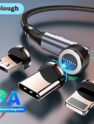 magnetický kabel 540 3a rychlé nabíjení micro usb kabel typu c pro iphone xiaomi samsung magnetová nabíječka telefonu datový kabel drát