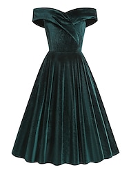 retro vintage lata 50. sukienka vintage sukienka koktajlowa sukienka rozkloszowana sukienka rozkloszowana damskie bal przebierańców / suknia wieczorowa