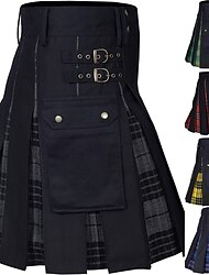 Retro Antiguo Punk y gótico Kilts utilitarios escoceses Hombre Mascarada Fiesta / Noche Faldas