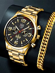 DEYROS Watches for Men Business Luxury Stainless Steel Quartz Wristwatch Fashion Men Sports Bracelet Luminous Clock Watch
