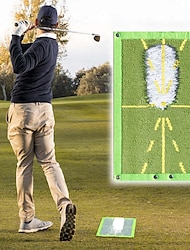 Golf Training Mat For Swing Detection Batting,Golf Swing Practice Mat Hit Ball Track Direction Track Mat Hit Mat Golf Training Mat