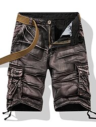 Hombre Pantalón Corto Cargo Pantalones cortos de camuflaje Pantalón corto Shorts para senderismo Pierna recta 6 bolsillo Color Camuflaje Comodidad Listo para vestir Trabajo Diario Ropa de calle Casual