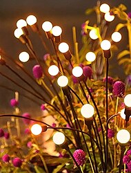 napelemes kerti lámpa vízálló szentjánosbogár lámpák kültéri csillaghullás lengő lámpák 2 mód 6/8/10 fejek az udvari terasz ösvény dekorációjához