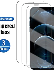 [3Pack] Chránič obrazovky Pro Apple iPhone 16 iPhone 15 Pro Max Plus iPhone 14 13 12 11 Pro Max Mini X XR XS Max 8 7 Plus Tvrzené sklo 9H tvrdost Proti otiskům Vysoké rozlišení (HD) Ultra tenký 3D