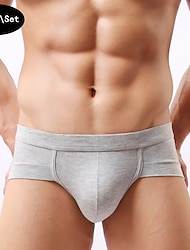 Pánské 3 balení Slipy Hlavní město Omyvatelné Pohodlné Bez vzoru Nízký růst Černá Bílá